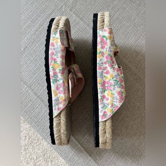 LoveShackFancy x Manebí Nordic Floral Leather Espadrille Slides✨ - Picture 9 of 12